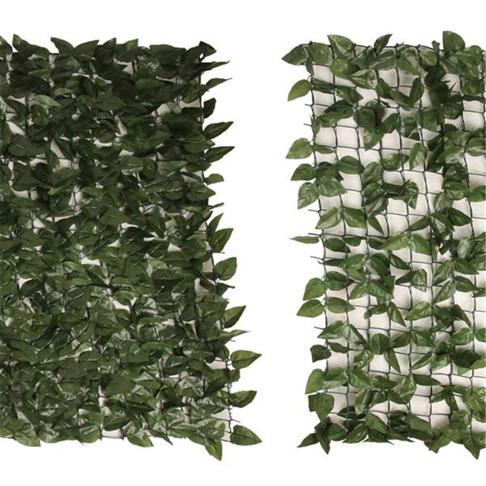 US Artificial Fake Leaf Foliage Privacy  Fence  Screen Garden Panel Outdoor Hedge Peach Leaf