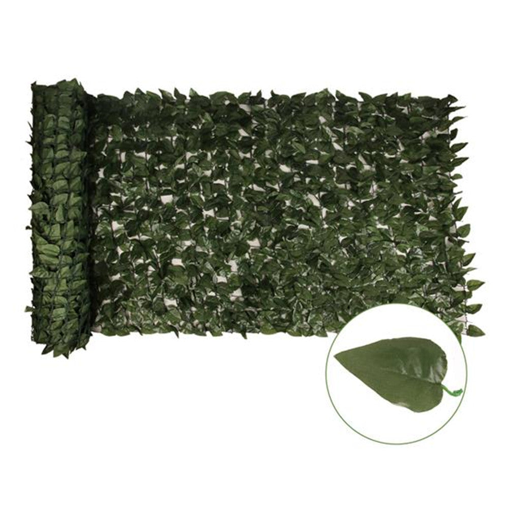 US Artificial Fake Leaf Foliage Privacy  Fence  Screen Garden Panel Outdoor Hedge Peach Leaf