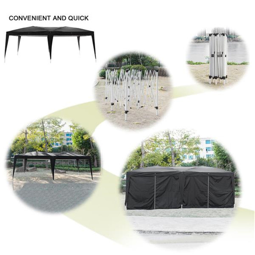 US Lt-3x6m Beach Shelter Compact Instant Canopy  Tent Portable Tent For Camping black