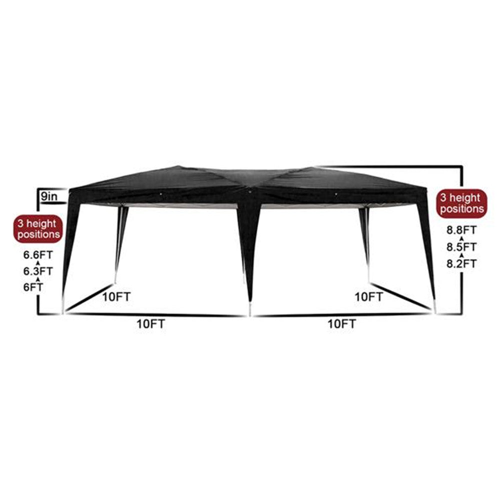 US Lt-3x6m Beach Shelter Compact Instant Canopy  Tent Portable Tent For Camping black