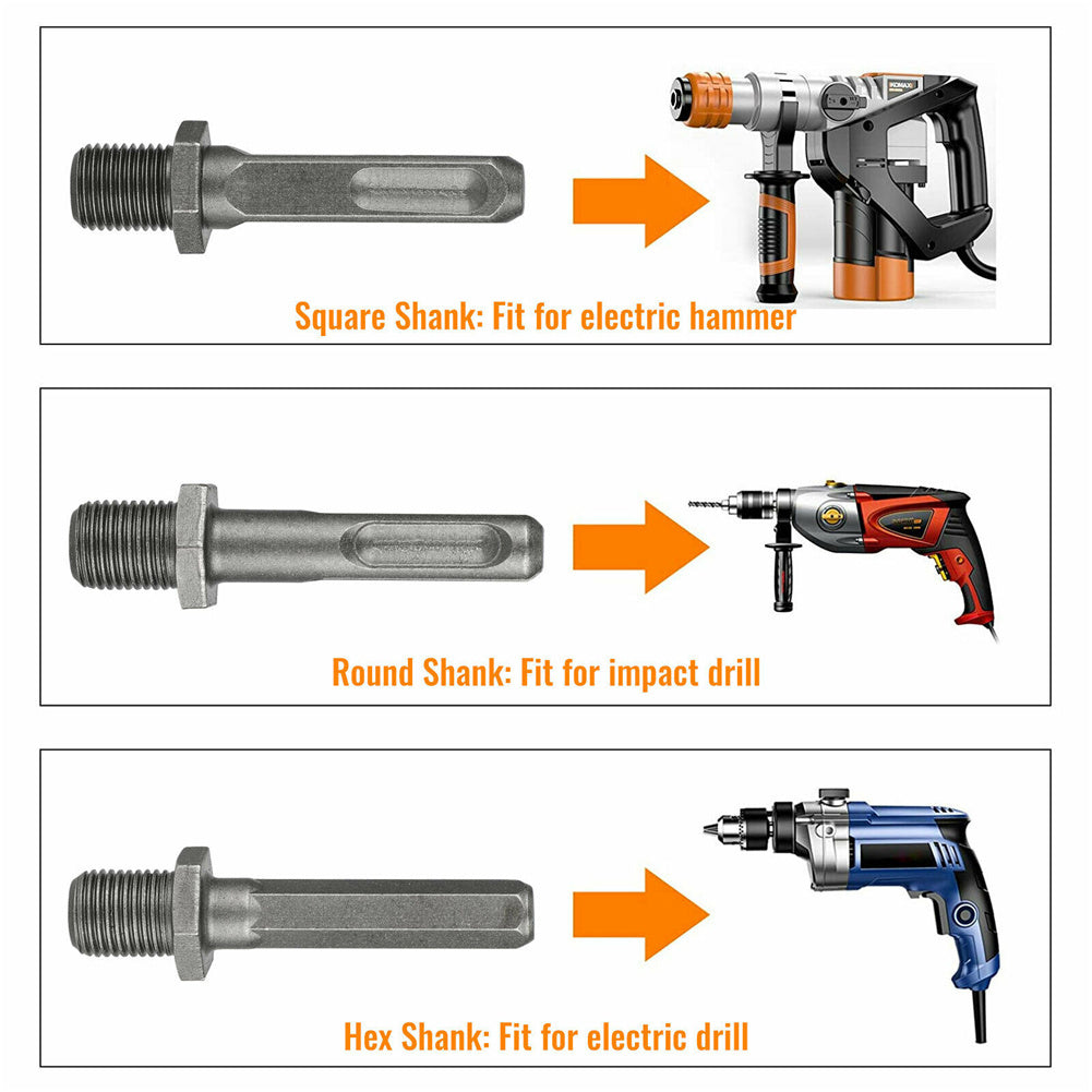 Firewood Splitter Drill Bit Set High Speed Wood Splitting Screw Cone Driver 42mm drill bit + round shank square shank hexagonal size shank 5pcs