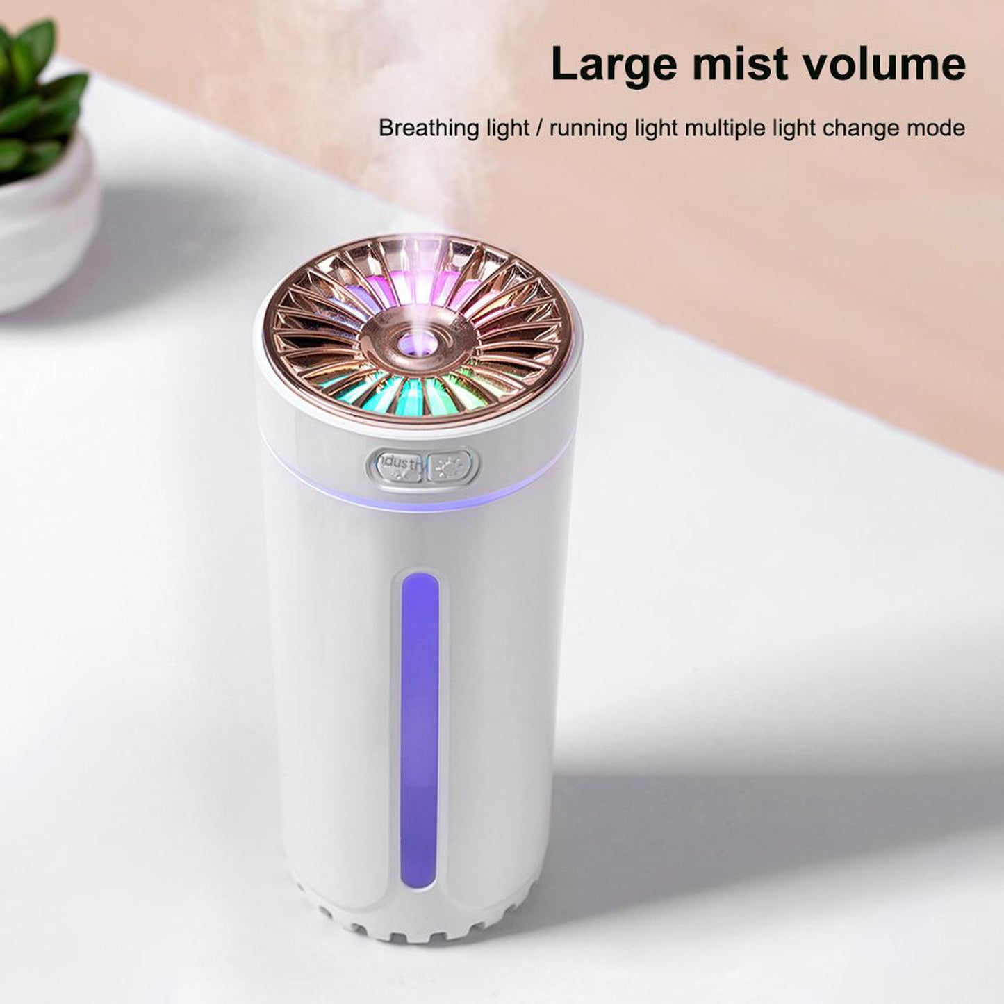 Portable Ultrasonic Mini Humidifier With 300ml Water Tank Usb Car Air Freshener Aroma Diffuser With Colorful Led Night Light black