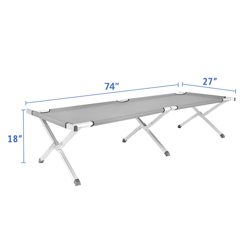 US Portable Folding Camping Cot with Carrying Bag Camping Bed Army Green