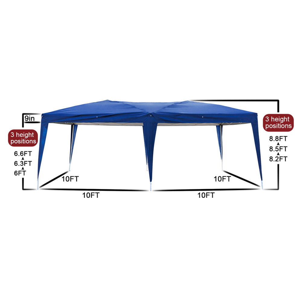 US 4 Window Waterproof Folding Tent Sunscreen Windproof Tents 3x6m Blue