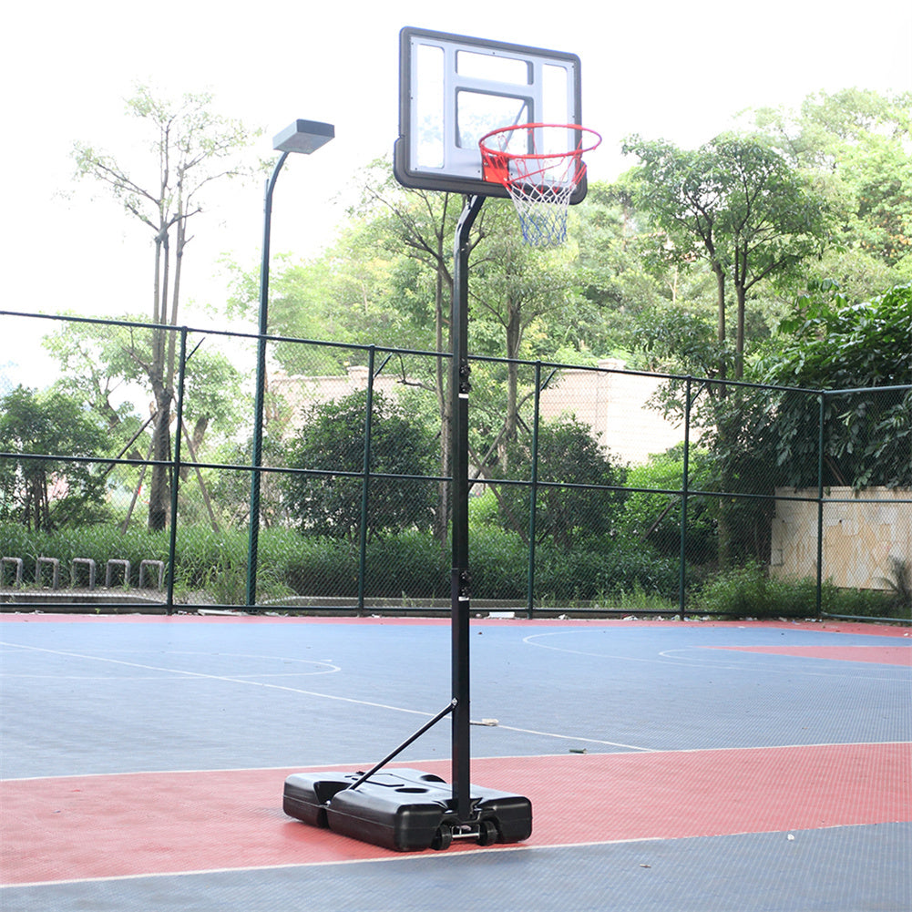 US Portable Removable Basketball Circle Adjustable Height 210-260cm Black