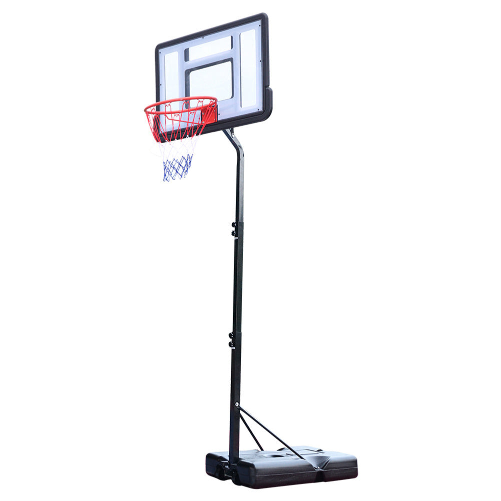 US Portable Removable Basketball Circle Adjustable Height 210-260cm Black