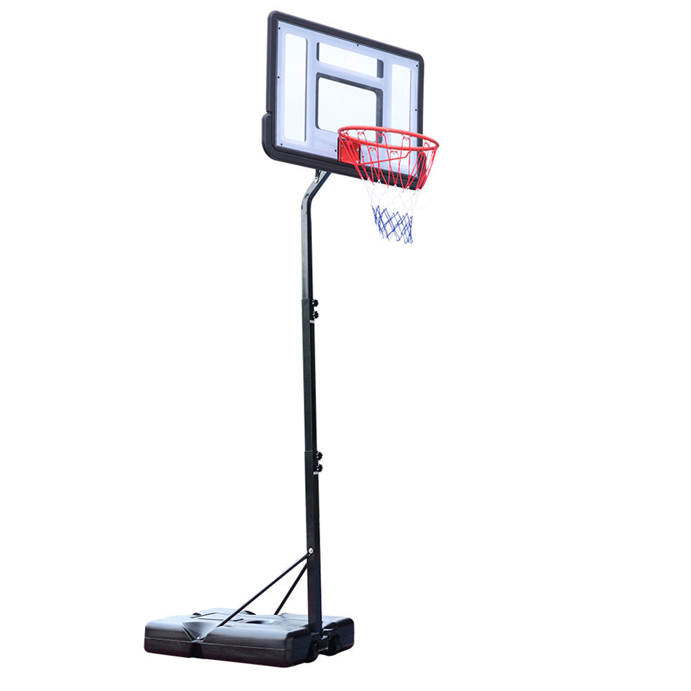 US Portable Removable Basketball Circle Adjustable Height 210-260cm Black