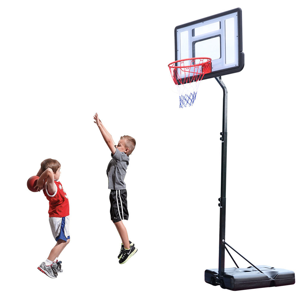 US Portable Removable Basketball Circle Adjustable Height 210-260cm Black