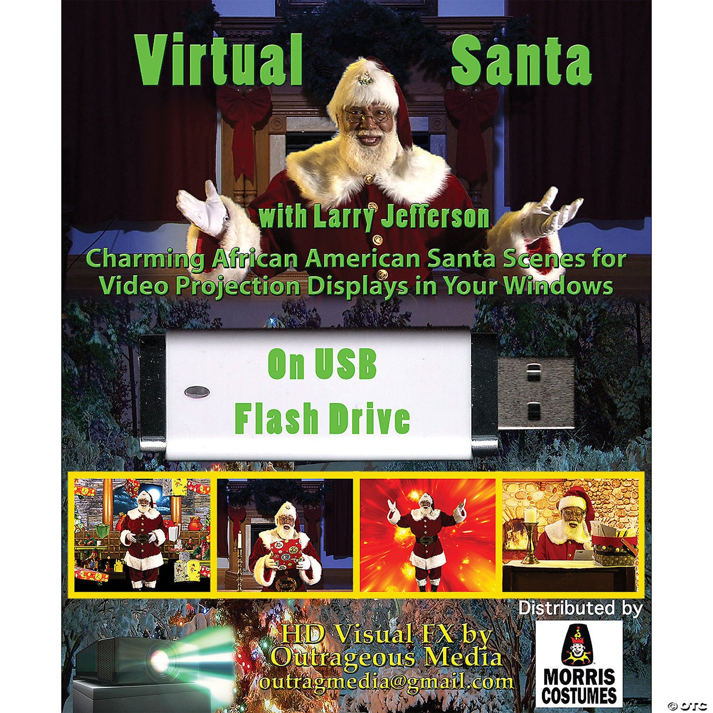 Virtual santa digital decor