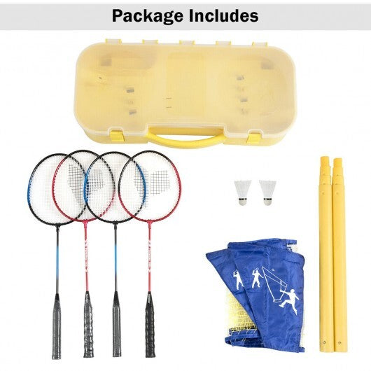 Portable Badminton Set Folding Tennis Badminton Volleyball Net