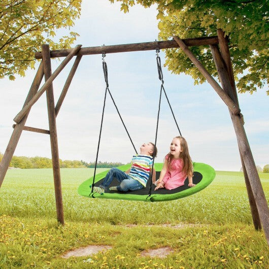 60 Inch Saucer Surf Outdoor Adjustable Swing Set-Green - Color: Green