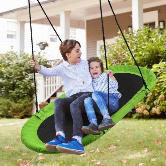 60 Inch Saucer Surf Outdoor Adjustable Swing Set-Green - Color: Green