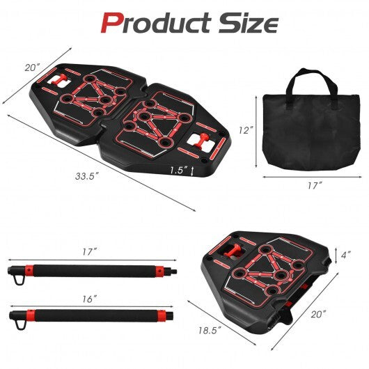 All-in-one Portable Pushup Board with Bag