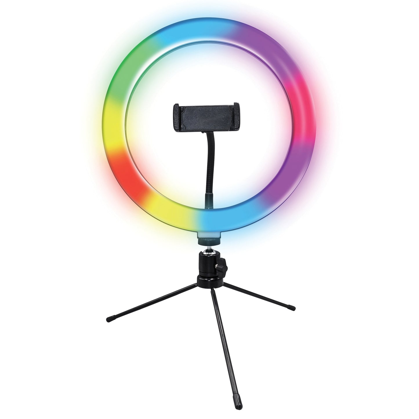 Supersonic SC-1230RGB PRO Live Stream 10-Inch LED Selfie RGB Ring Light with Tabletop Stand