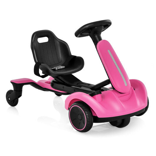 6V Kids Ride on Drift Car with 360? Spin and 2 Adjustable Heights-Pink