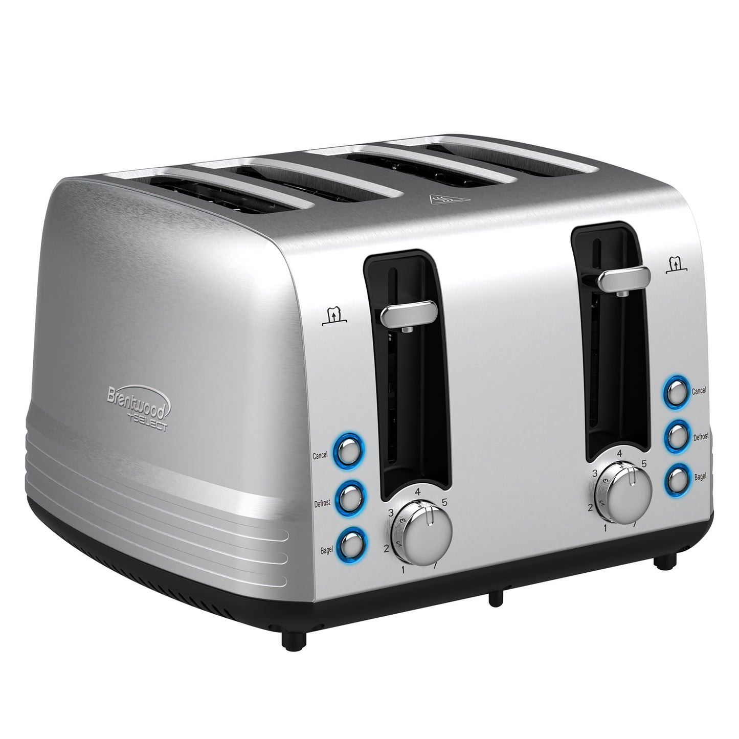 Brentwood Select Extra Wide 4 Slot Stainless Steel Toaster