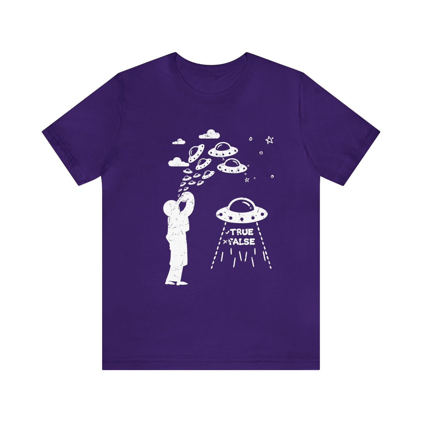 Purple - 2XL - Are Aliens Real? Unisex Cotton T-Shirt