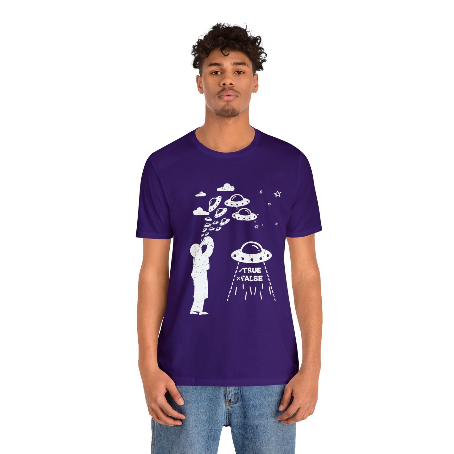 Purple - 2XL - Are Aliens Real? Unisex Cotton T-Shirt