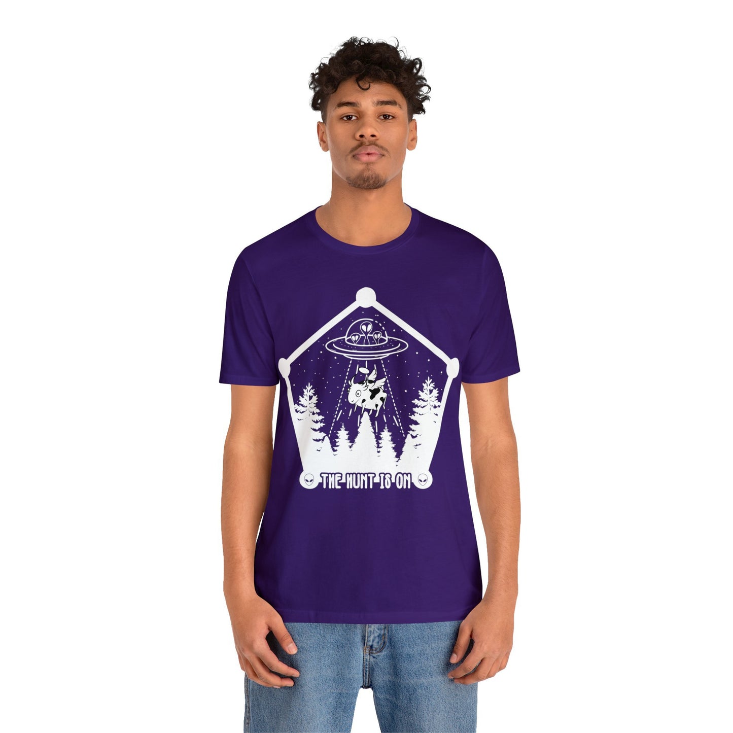 Purple - M - The Hunt is On Unisex Cotton T-Shirt