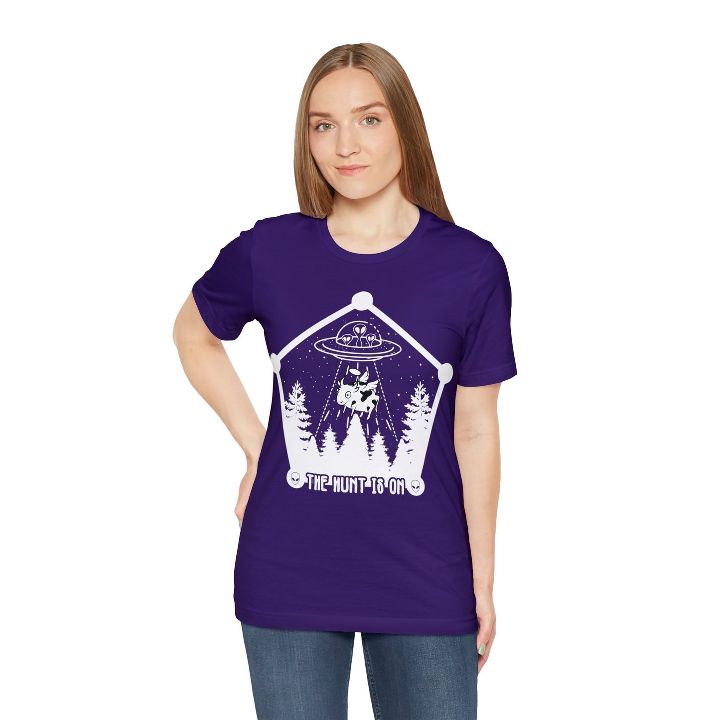 Purple - M - The Hunt is On Unisex Cotton T-Shirt