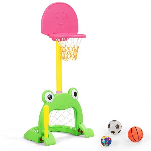 3-in-1 Kids Basketball Hoop Set Stand