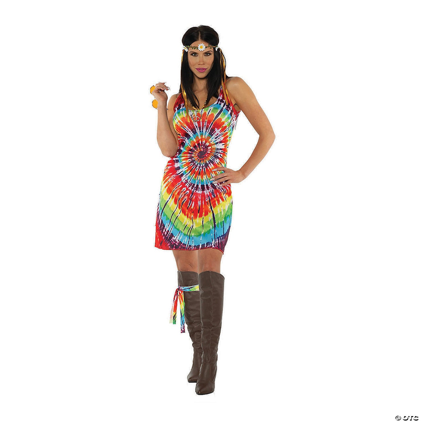 Tie dye mini dress adult large